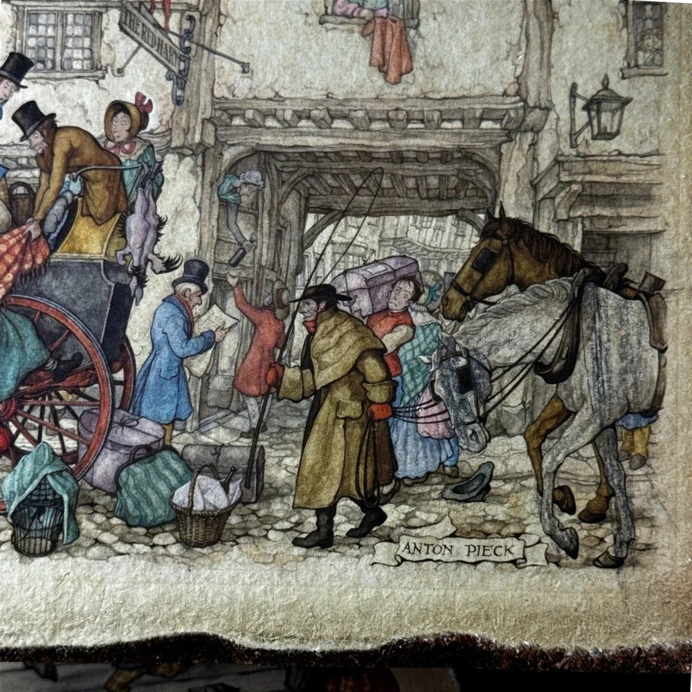 Vintage Anton Pieck Decoupage Wall Plaques Set of 2 Victorian Scenes 1966 D.A.C.